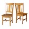 International Concepts Set of 2 San Remo Splatback Chairs, Pecan C59-10P - alternate 1